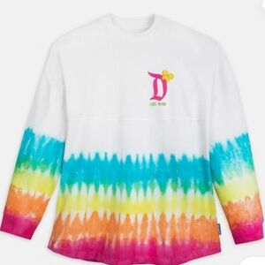 Disneyland Rainbow Dip Tie Dye Pineapple Spirit Jersey Size Medium long sleeve